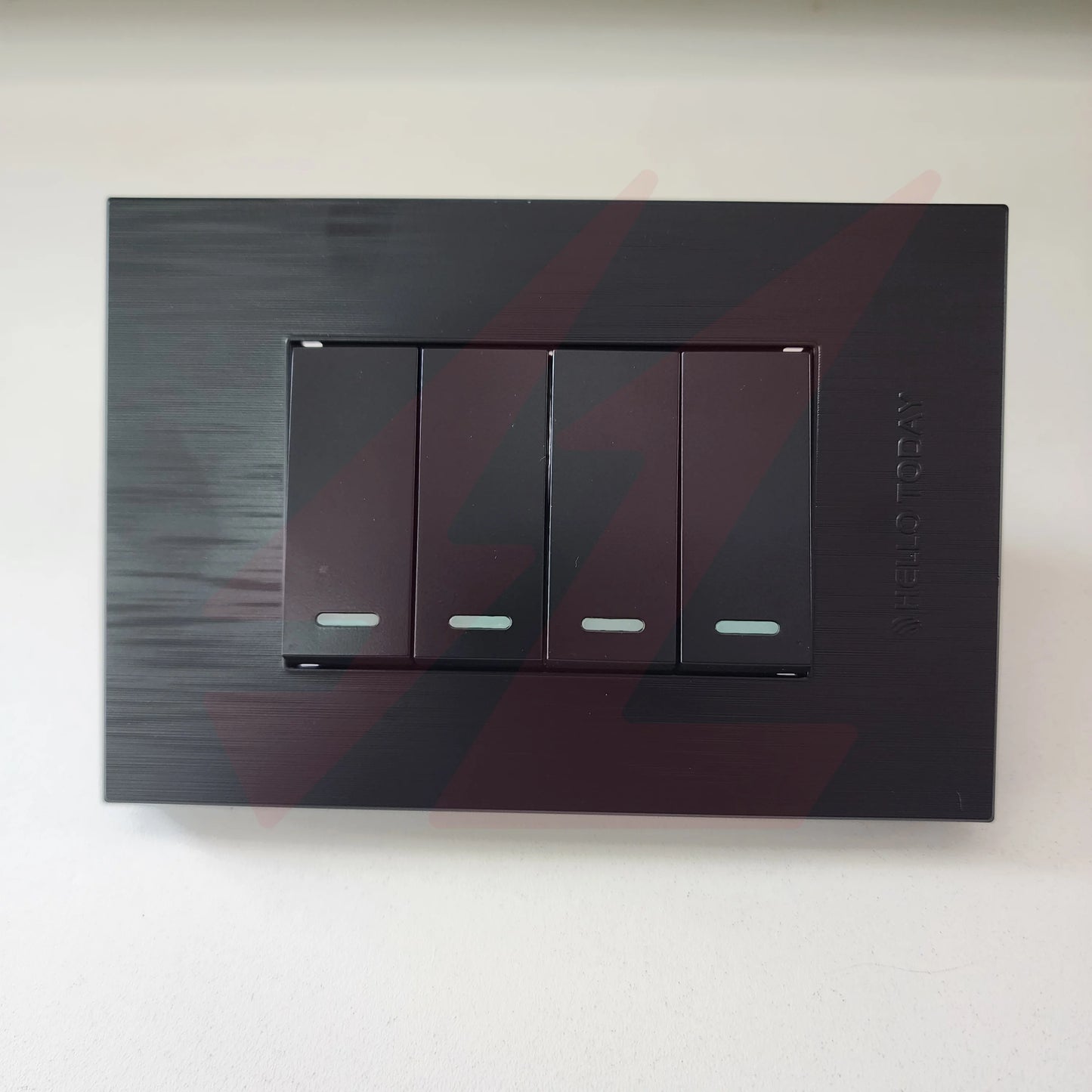 4 Lever 1 Way Switch black modern electrical wall switch.
Smart Life Lighting & Electrical		