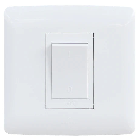 50A 2 Pole stove isolator - White.