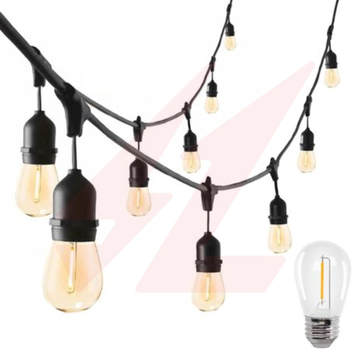 5m waterproof LED string light with 10 decorative hanging bulbs for outdoor garden and patio lighting.
Smart Life Lighting & Electrical		