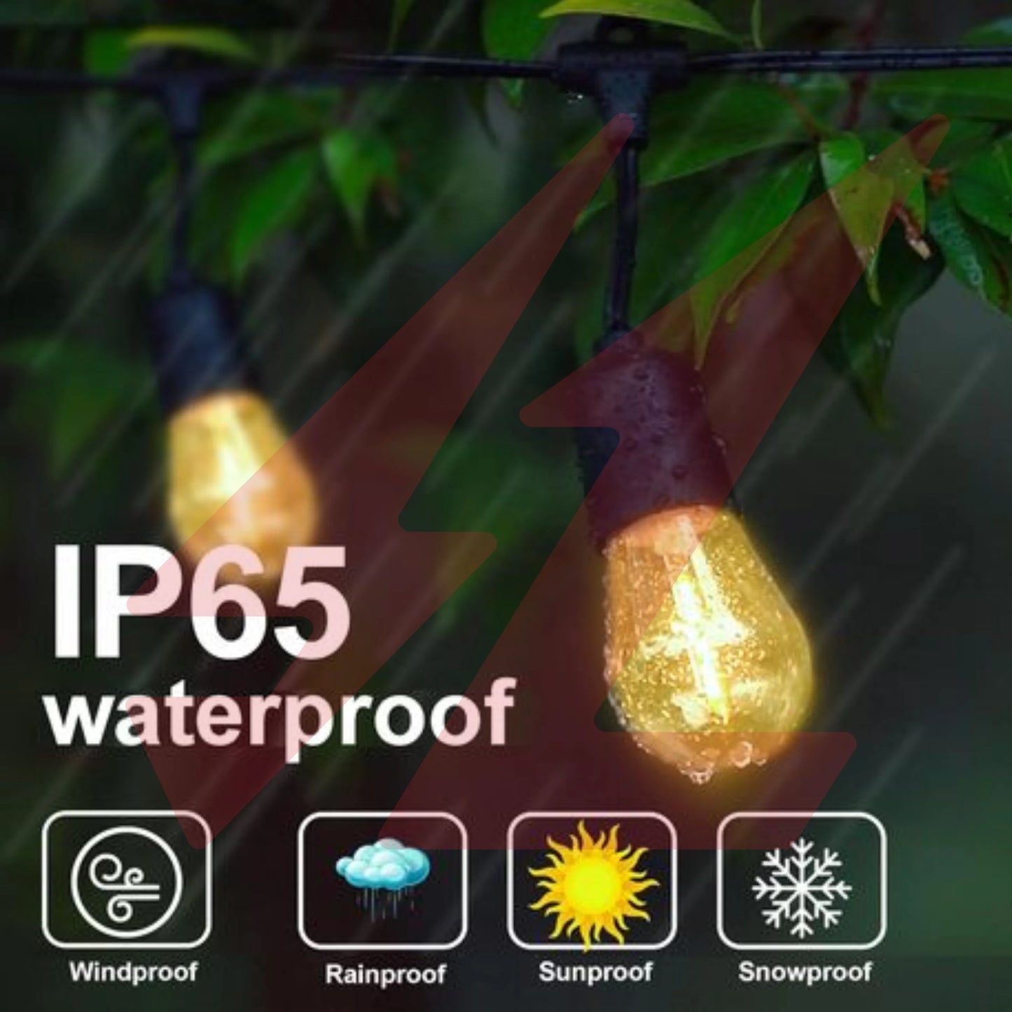 5m waterproof LED string light with 10 decorative hanging bulbs for outdoor garden and patio lighting.
Smart Life Lighting & Electrical		