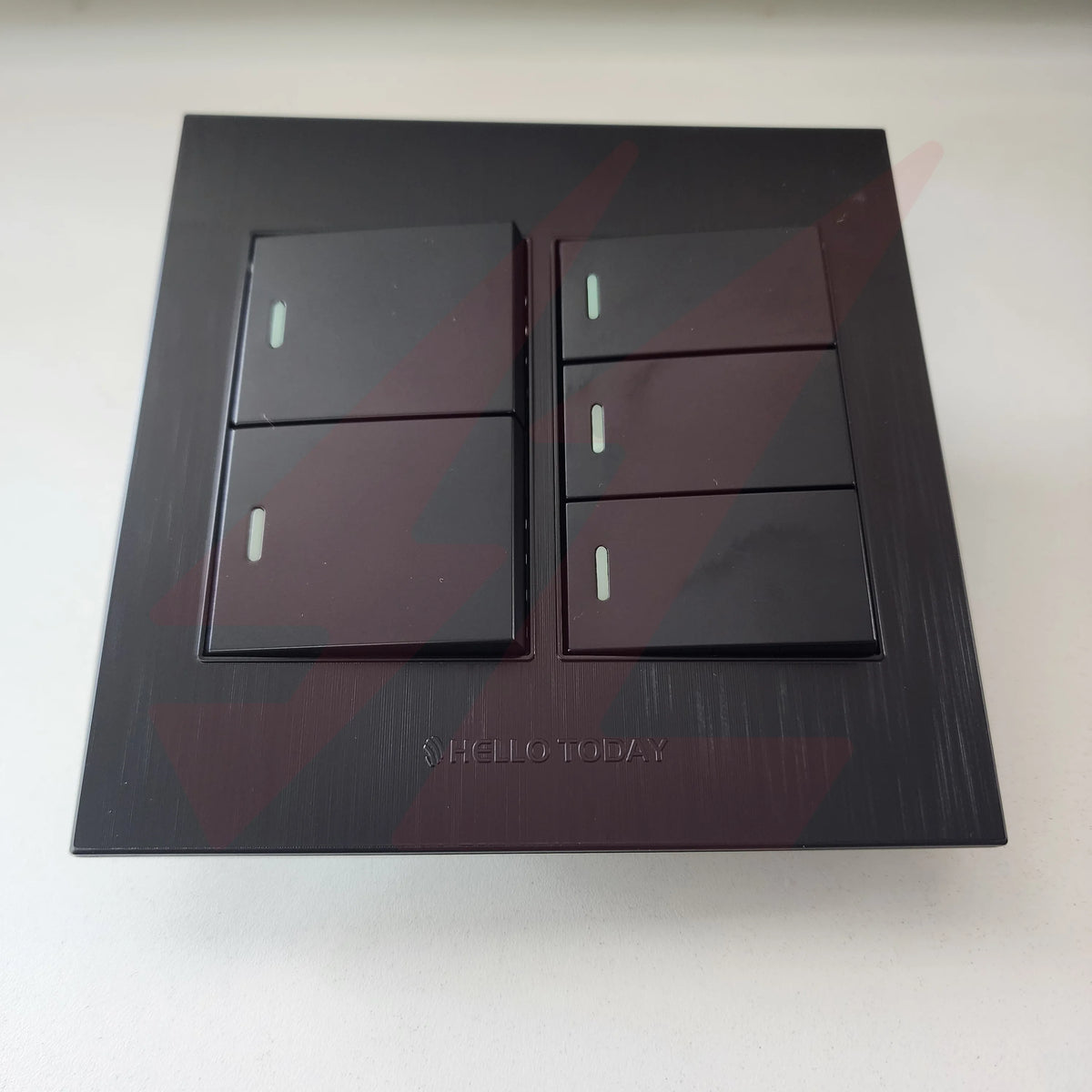 5 Lever 1 Way Switch black modern electrical wall switch.
Smart Life Lighting & Electrical		