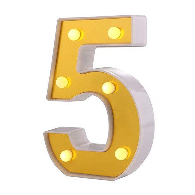 Gold plated LED Number Lights. - Mr.Smart SA's Best Online Shopping Store