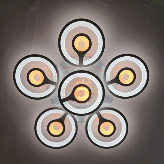 Modern 6-Circle adjustable ring LED ceiling light with customizable design and 3-colour changing modes – dual-tone, cool white, warm white, and crystal white.
Smart Life Lighting & Electrical