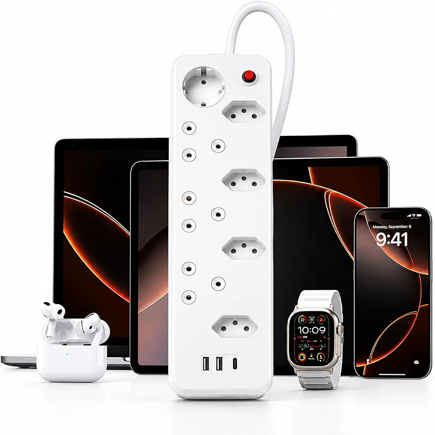 8-Way Multi-Plug Power Extension with 2 USB Ports and 1 Type-C Port.
Smart Life Lighting & Electrical