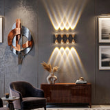 8W Modern LED Up Down Wall Lamp with Black Aluminum Body, Warm White 3000K Decorative Beam Lighting for Indoor & Outdoor Walls