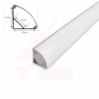 16x16mm 90 Degree Corner Black LED Aluminum Profile Channel with Frosted Diffuser.
Smart Life Lighting & Electrical		