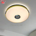 Round LED ceiling light with built-in Bluetooth speaker, warm yellow accent edge, and tri-colour lighting – ideal for smart living spaces.
Smart Life Lighting & Electrical