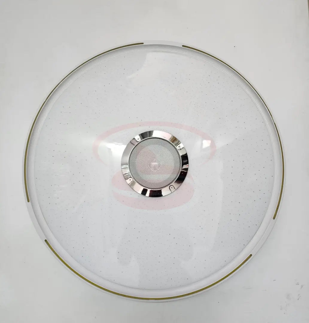 Round LED ceiling light with built-in Bluetooth speaker, warm yellow accent edge, and tri-colour lighting – ideal for smart living spaces.
Smart Life Lighting & Electrical