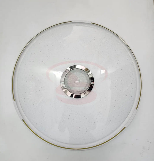 Round LED ceiling light with built-in Bluetooth speaker, warm yellow accent edge, and tri-colour lighting – ideal for smart living spaces.
Smart Life Lighting & Electrical