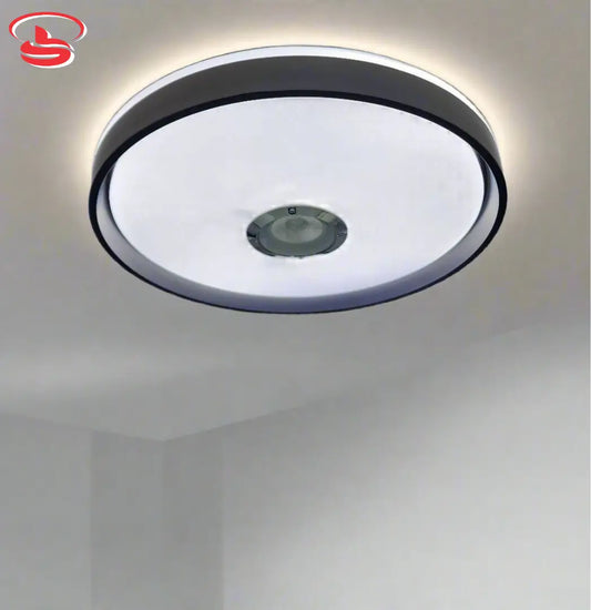 Modern round ceiling light with integrated Bluetooth speaker and 3 colour changing LED modes – perfect for ambient lighting and wireless music.
Smart Life Lighting & Electrical