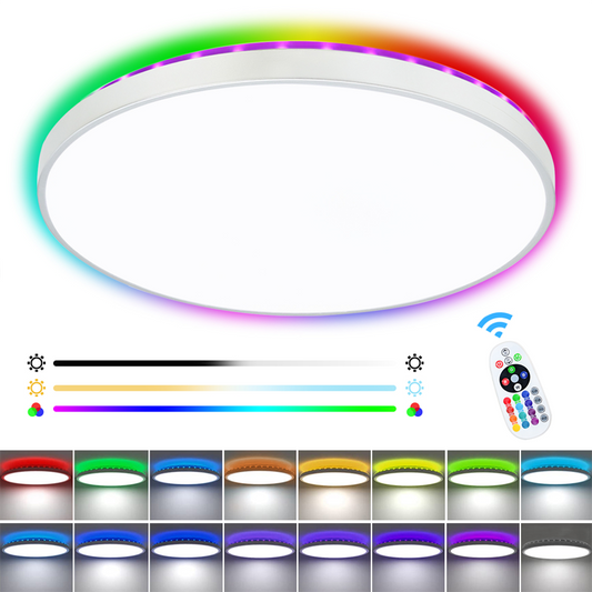 LED smart Ceiling light with RGB/Multicolor Background lighting. - Mr.Smart SA's Best Online Shopping Store