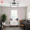 Modern chrome ceiling fan light with Bluetooth speaker, 3-colour LED modes, and retractable clear blades for a sleek, space-saving design.
Smart Life Lighting & Electrical