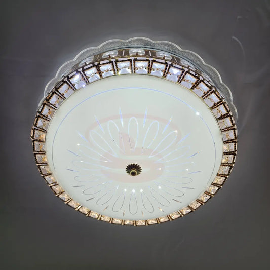 Modern CE-006 LED ceiling light with a crystal-cut border, 3-colour changing illumination, and a soft warm ambient glow for elegant home lighting.
Smart Life Lighting & Electrical