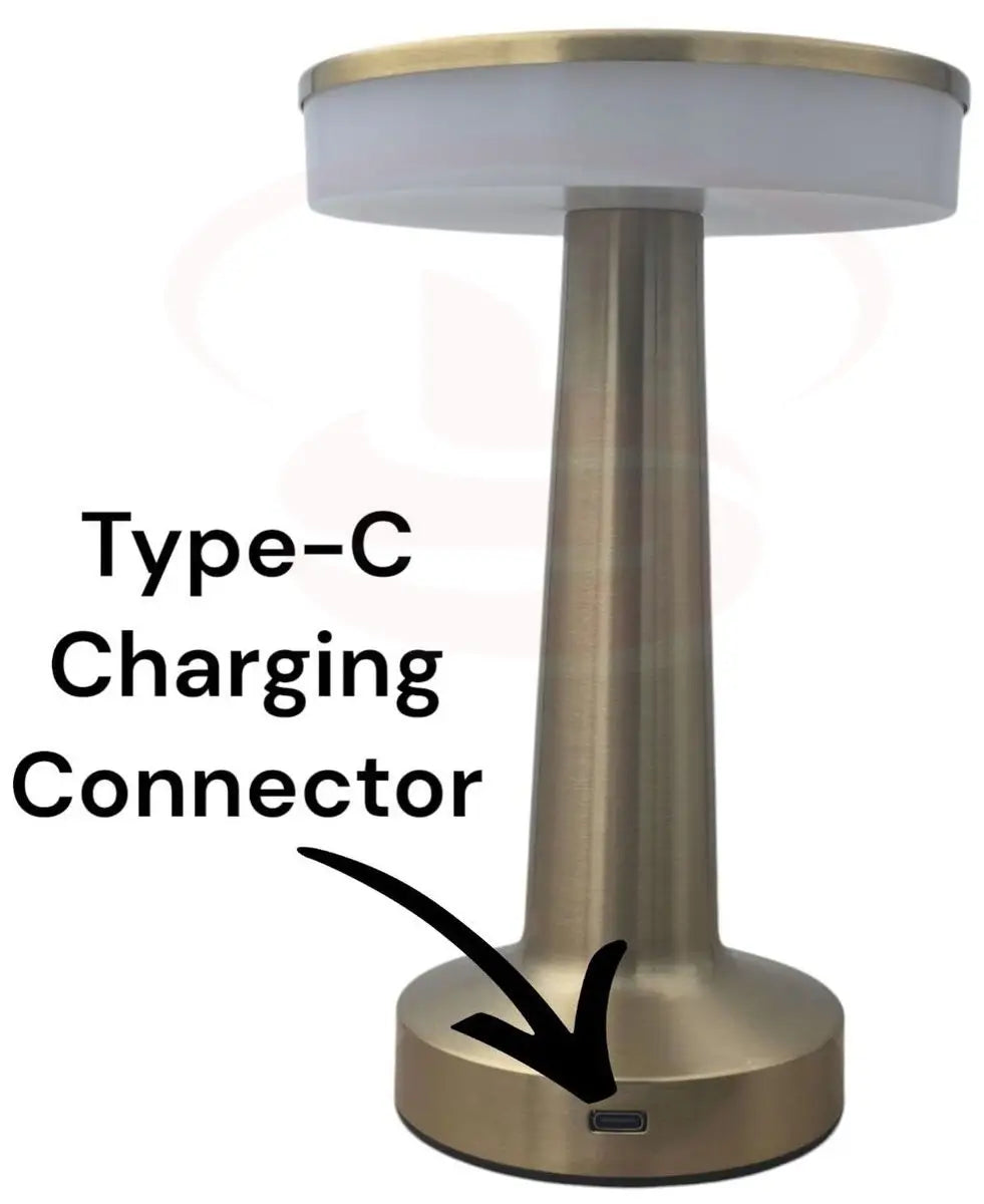 Elegant cone-shaped rechargeable LED table lamp with brushed metallic finish, 3 colour dimmable modes and Type-C Charging – modern home and restaurant lighting in South Africa.
Smart Life Lighting & Electrical
