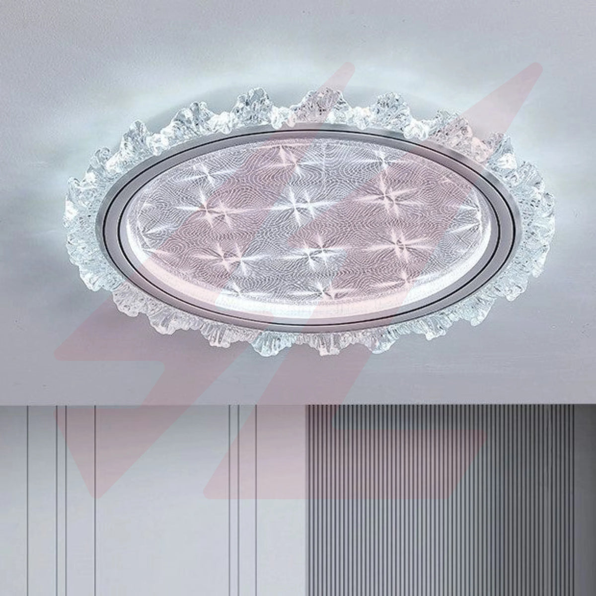 50cm Crystal Design Smart LED Ceiling Light 104W with Remote App Control and Adjustable Colour Temperature.
Smart Life Lighting & Electrical