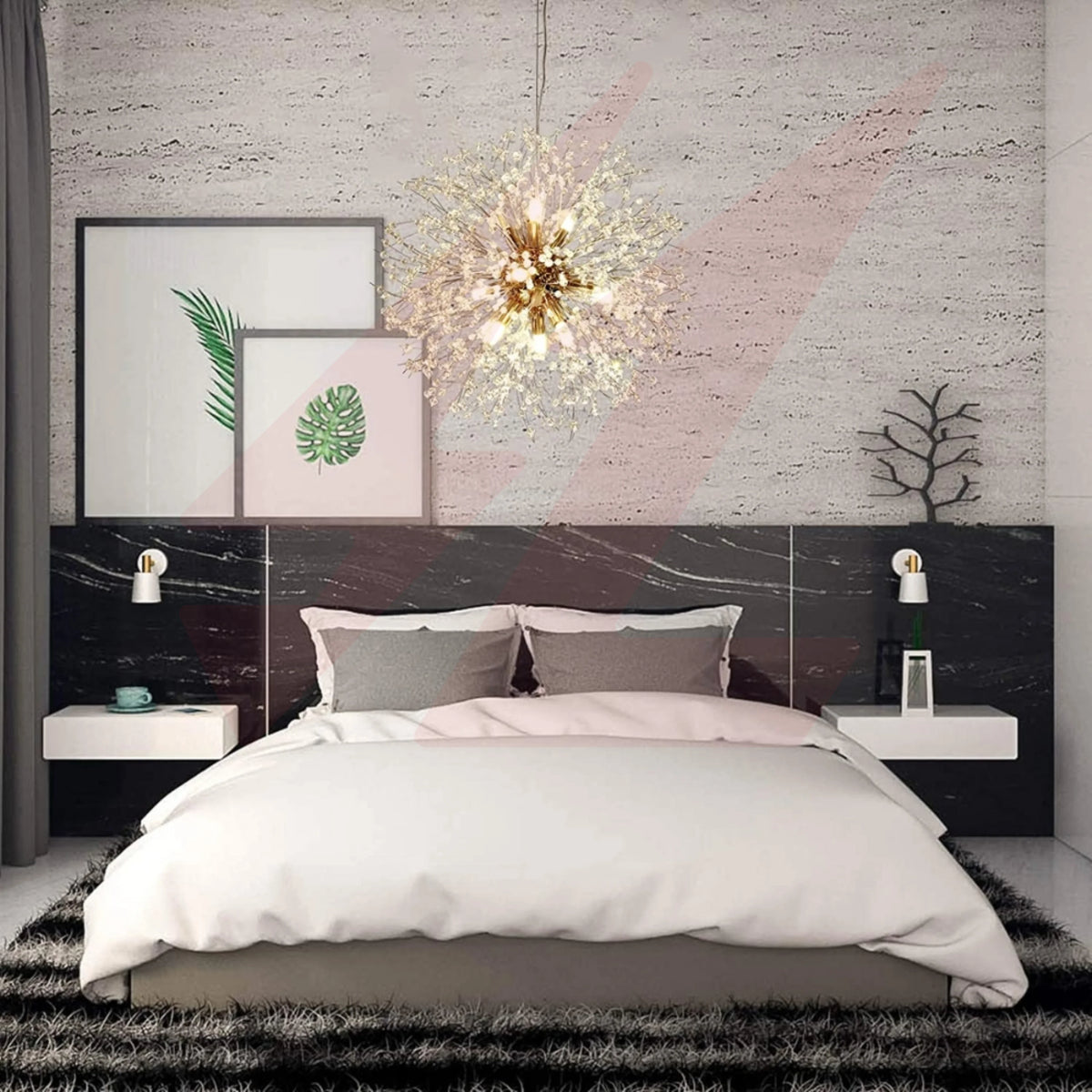 Crystal Fireworks Shape Pendant Light with Clear K9 Crystals and 8 G9 LED Bulbs.
Smart Life Lighting & Electrical