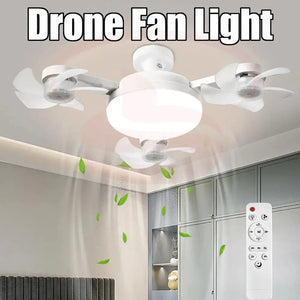 Color Changing Remotecontrolled LED Drone Fan  Light