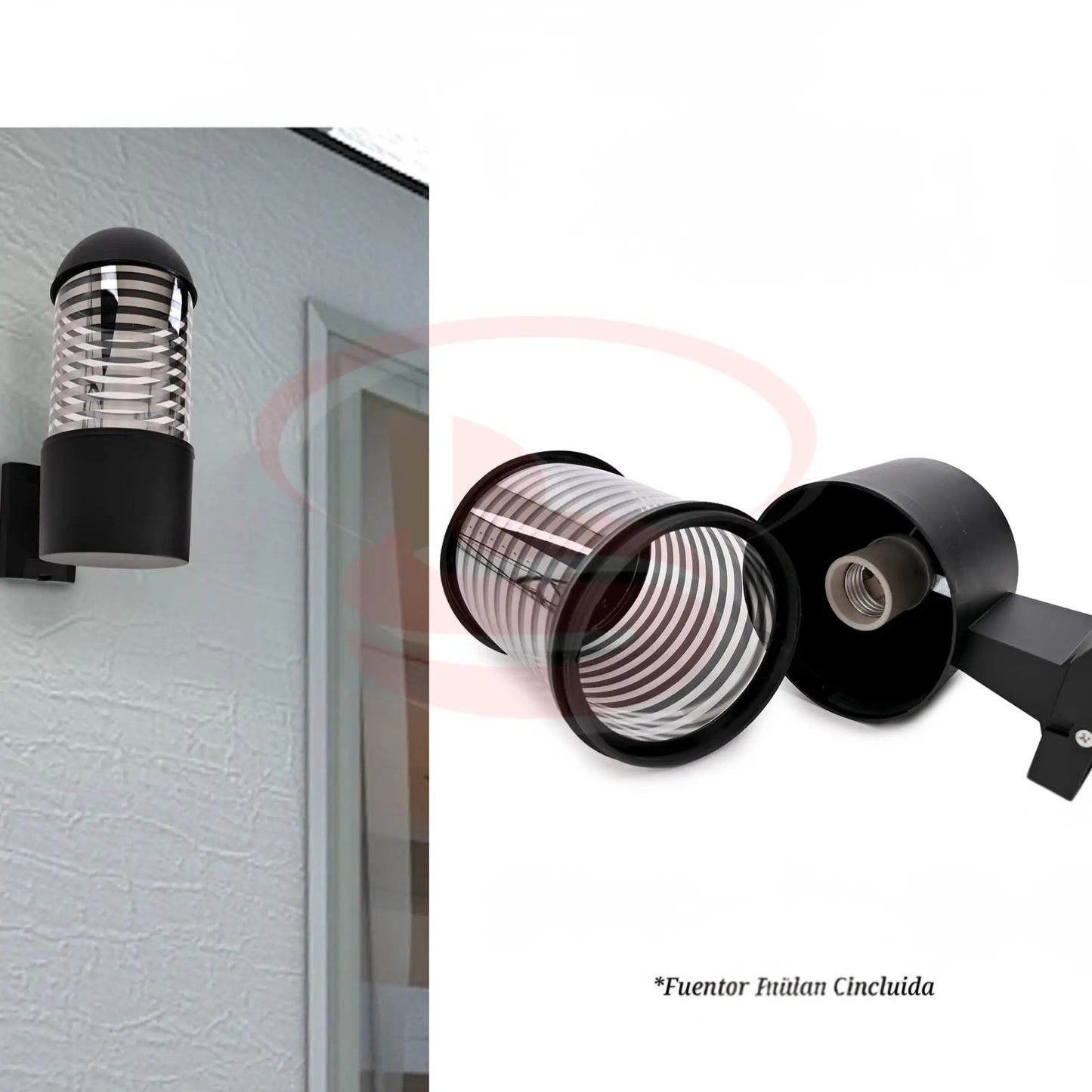 Black Dome Wall Light glowing on exterior wall – Outdoor E27 Lamp
Smart Life Lighting & Electrical