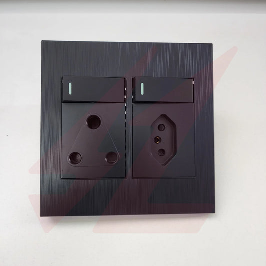 Black Euro single socket plug 4×4 with 1 way switch.
Smart Life Lighting & Electrical		