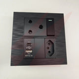 Black Euro USB double socket plug 4×4 with USB-A and USB-C charging ports.
Smart Life Lighting & Electrical		