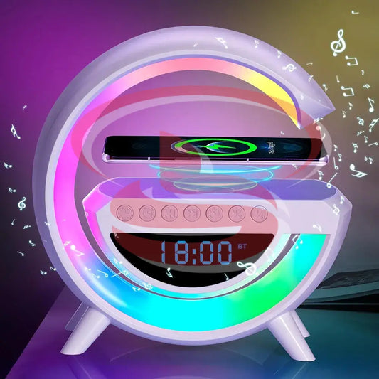 G Shape LED Lamp with Clock, Bluetooth Speaker, FM Radio, USB, Micro SD and Wireless Charging – Multi-Functional Smart Lamp.
Smart Life Lighting & Electrical