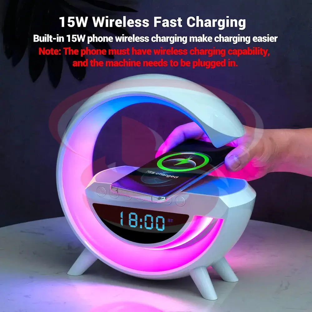 G Shape LED Lamp with Clock, Bluetooth Speaker, FM Radio, USB, Micro SD and Wireless Charging – Multi-Functional Smart Lamp.
Smart Life Lighting & Electrical