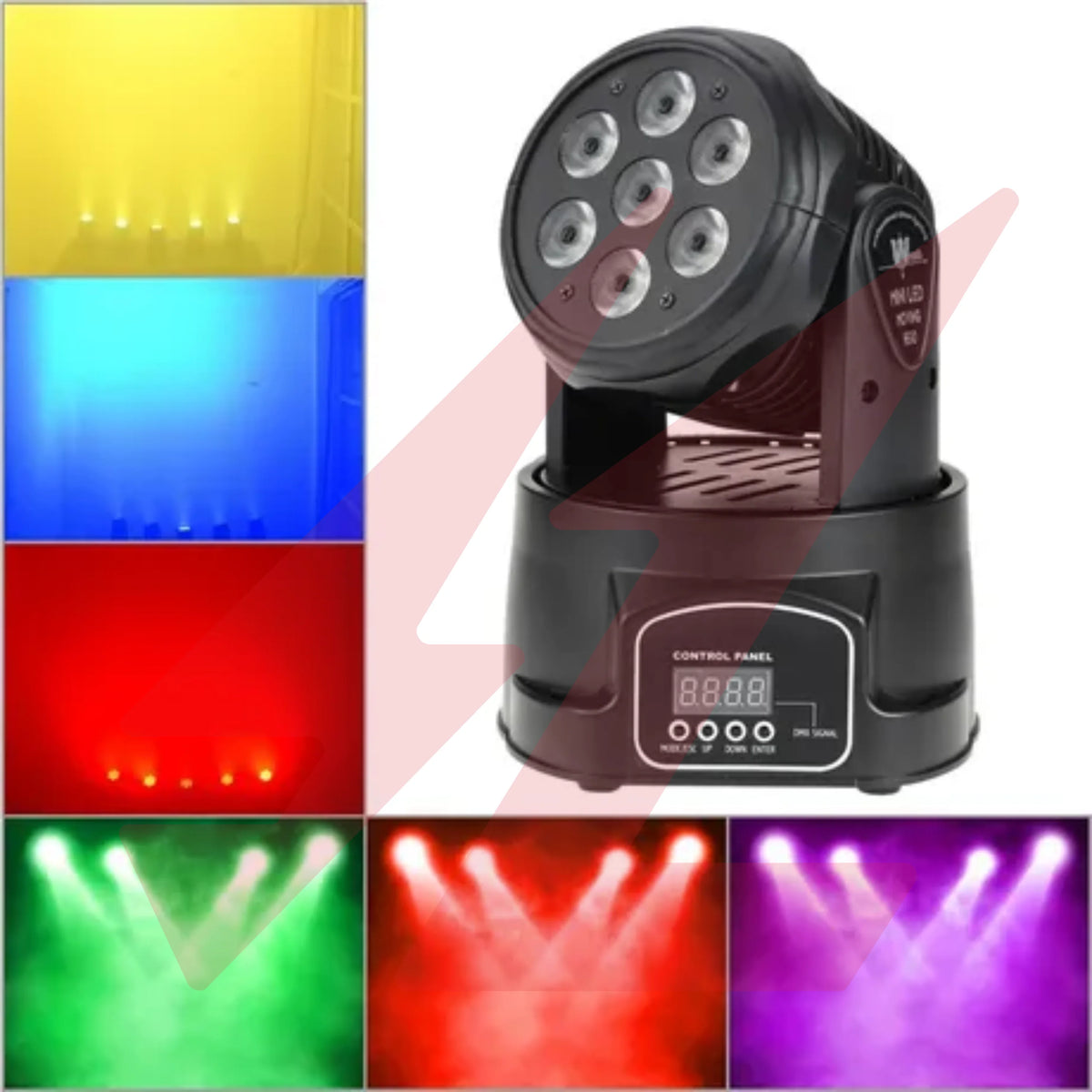 Mini-7 LED RGB Moving Head Party Light 150W with DMX512 Control.
Smart Life Lighting & Electrical