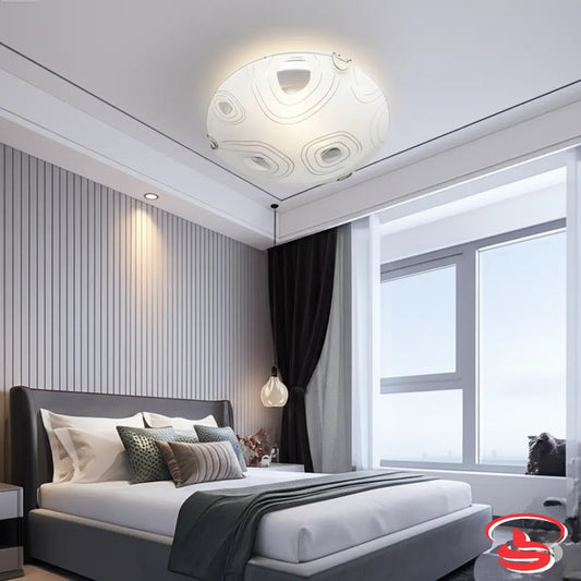 Geometric glass ceiling light with flush mount design, available with or without LED bulbs for modern indoor lighting.
Smart Life Lighting & Electrical