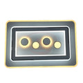 A stylish and contemporary rectangular ceiling LED light featuring three inner circular LED spots, surrounded by dual-layer rectangular glowing frames, perfect for modern interiors.
Smart Life Lighting & Electrical