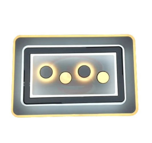 A stylish and contemporary rectangular ceiling LED light featuring three inner circular LED spots, surrounded by dual-layer rectangular glowing frames, perfect for modern interiors.
Smart Life Lighting & Electrical