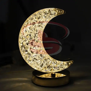 Moon Shape Rechargeable Crystal Touch Table Lamp