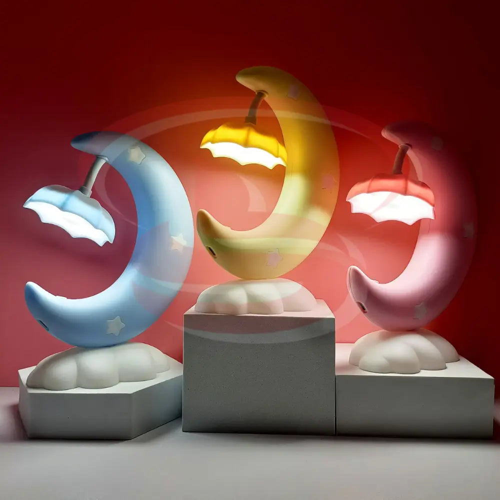 Moon and Umbrella LED Night Lamp with star cut-outs for kids’ bedroom and nursery décor in South Africa.
Smart Life Lighting & Electrical