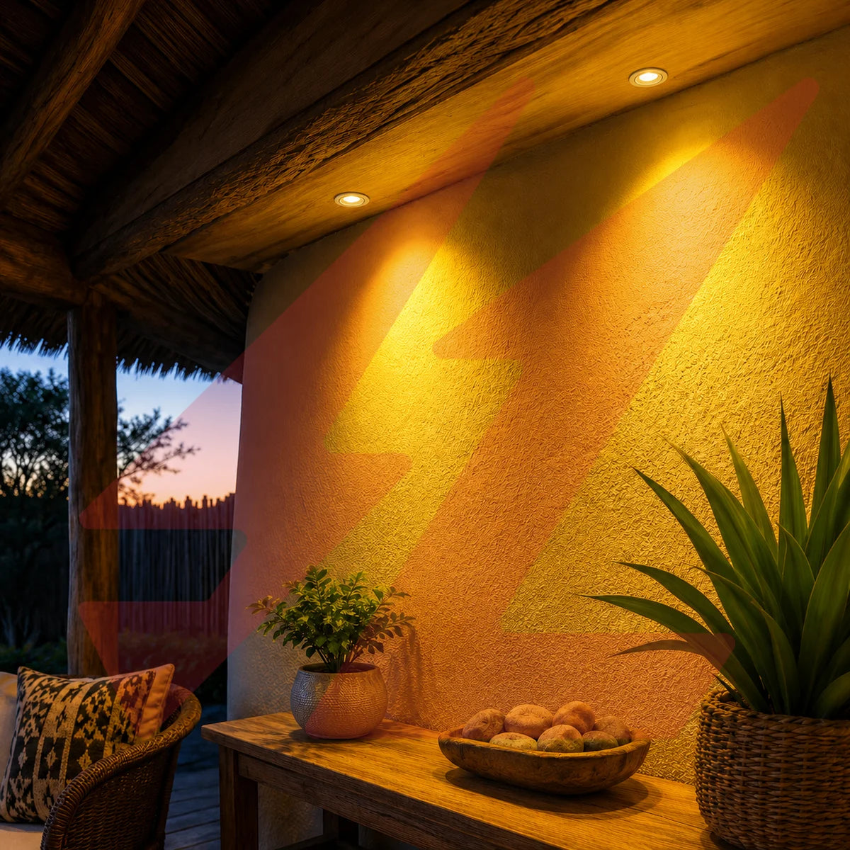 GU10 LED mood lighting spotlight bulb with yellow illumination.
Smart Life Lighting & Electrical		