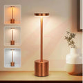 Rose Gold Portable metal rechargeable cordless LED table lamp with touch control and adjustable light colors.
Smart Life Lighting & Electrical