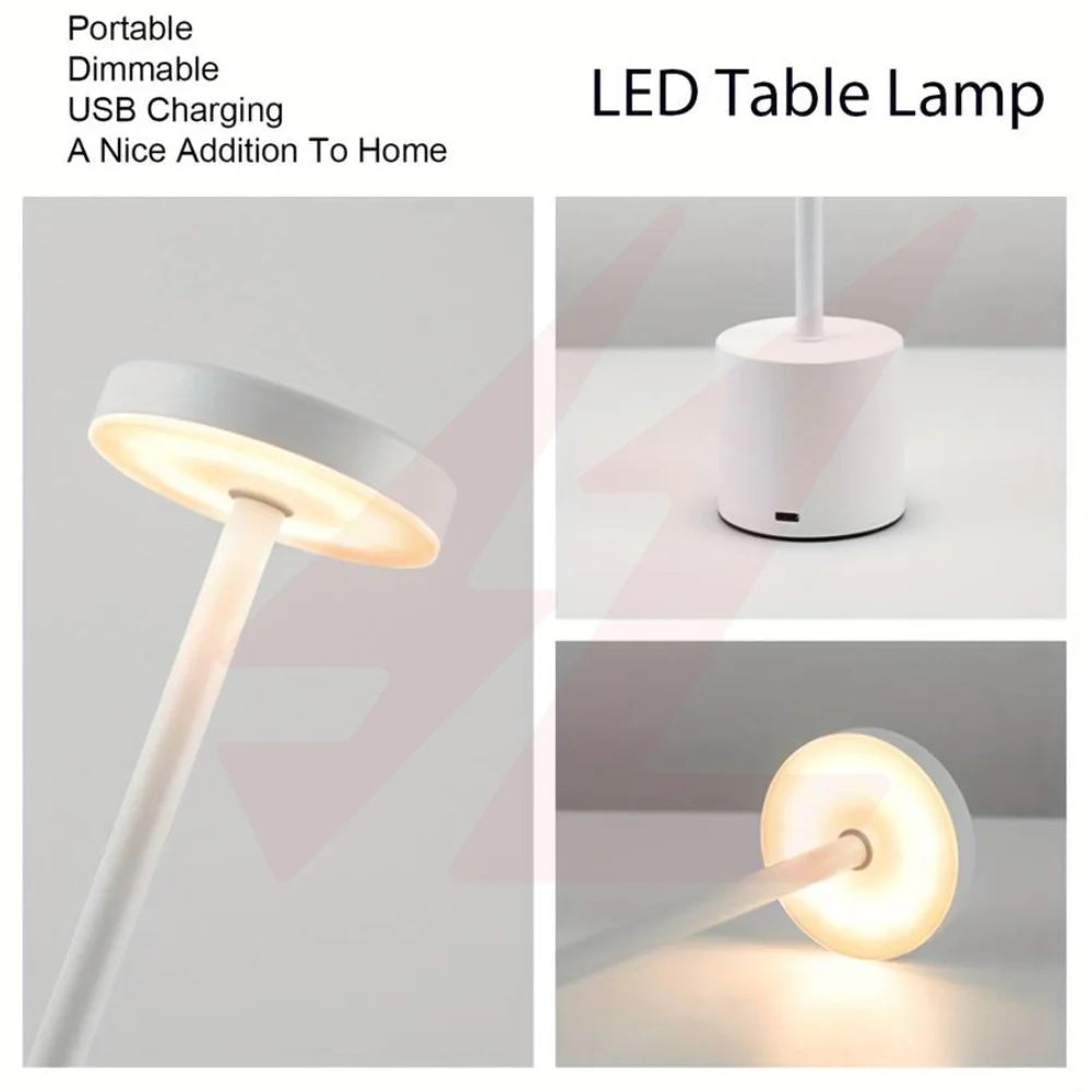 White Portable metal rechargeable cordless LED table lamp with touch control and adjustable light colors.
Smart Life Lighting & Electrical		