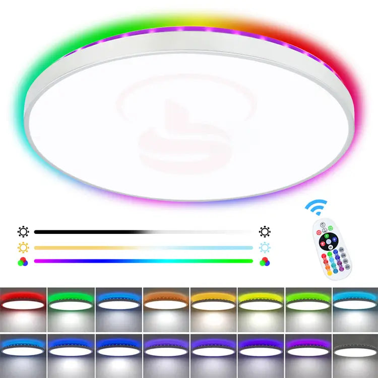 A sleek round RGB LED ceiling light with full-spectrum colour-changing capabilities, remote control functionality, and dimmable light settings for a customizable lighting experience.
Smart Life Lighting & Electrical