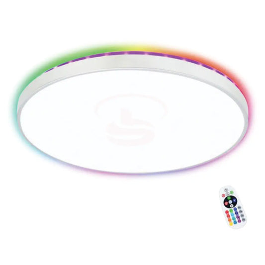 A sleek round RGB LED ceiling light with full-spectrum colour-changing capabilities, remote control functionality, and dimmable light settings for a customizable lighting experience.
Smart Life Lighting & Electrical