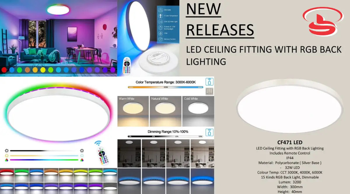 Ceiling Light Color RGB Color Changing LED Ceiling Light with Remote Control – Smart Life ...