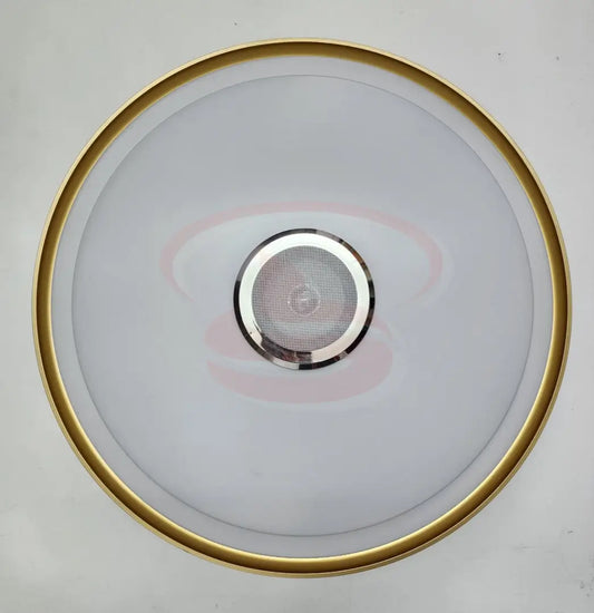 Modern ceiling light with integrated Bluetooth speaker, white LED lighting, and a glowing gold ring edge – combines audio and lighting in a minimal design.
Smart Life Lighting & Electrical