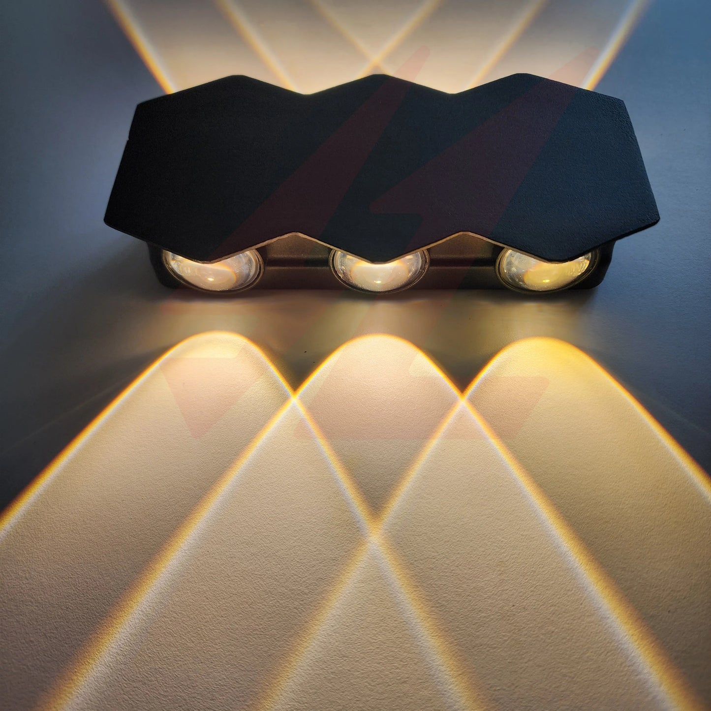 6W Triple Beam LED Outdoor Wall Lamp Black Warm White 3000K IP54 Waterproof Decorative Wall Light.
Smart Life Lighting & Electrical	