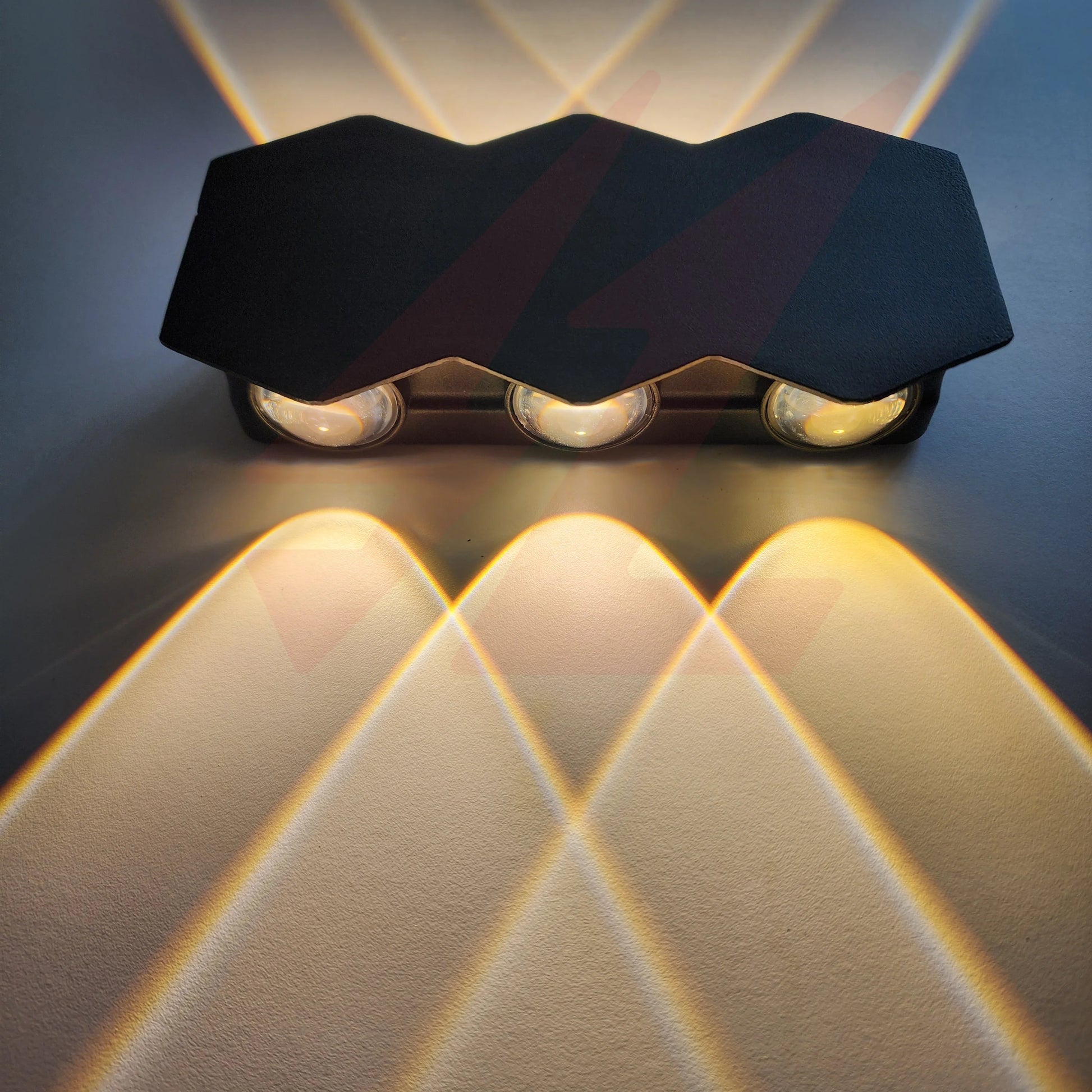 6W Triple Beam LED Outdoor Wall Lamp Black Warm White 3000K IP54 Waterproof Decorative Wall Light.
Smart Life Lighting & Electrical	