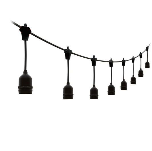 7.5M Outdoor String Lights Wire With 12 E27 Bulb Holders - Mr.Smart SA's Best Online Shopping Store