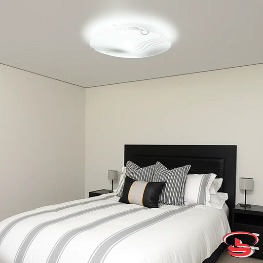 Modern wave design glass ceiling light with flush mount fixture, available with or without LED bulbs for stylish indoor lighting.
Smart Life ighting & Electrical