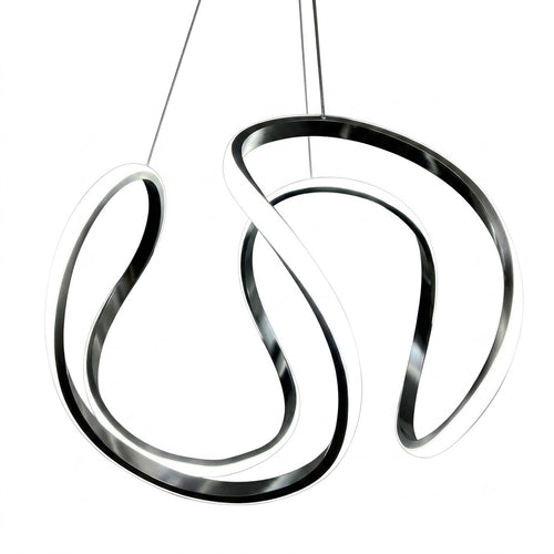 Wave Loop Cool White Modern LED Chandelier