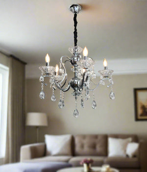 Classic Metal Crystal Chandelier - 1949-5