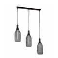 Metal Mesh Bottle Style Chandelier Light - Row of 03(Black). - Mr.Smart SA's Best Online Shopping Store