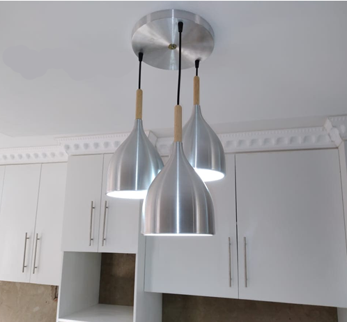 Bowl Style Pendant Light - Round of 3 - Silver. - Mr.Smart SA's Best Online Shopping Store