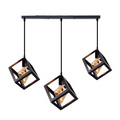 Metal matte black cubes pendant light - Row of 03. - Mr.Smart SA's Best Online Shopping Store