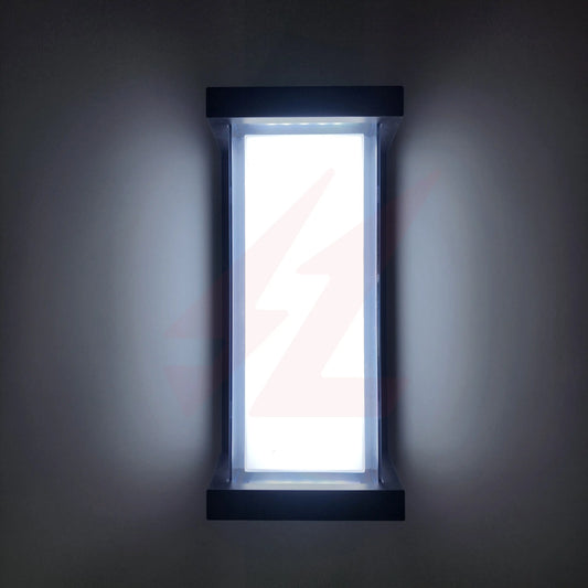 Modern rectangular cool white LED wall light with black frame for indoor and outdoor architectural wall lighting.
Smart Life Lighting & Electrical