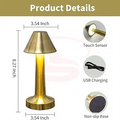 Luxury Golden Metal Touch Table Lamp – Rechargeable Warm LED Bedside Light
Smart Life Lighting & Electrical